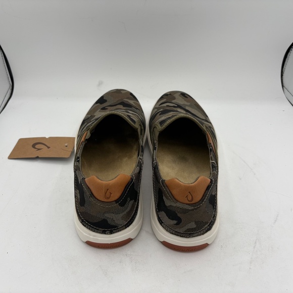 OluKai Lae'ahi Pa'i Husk/ Ke au Green Camo Slip On Shoes Size 11 NWT - Picture 5 of 11
